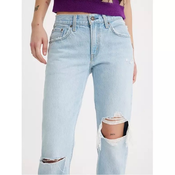 LEVI’S PREMIUM Middy Straight Women’s Jeans - Light Wash - 27x31 - NWT! - Picture 4 of 10